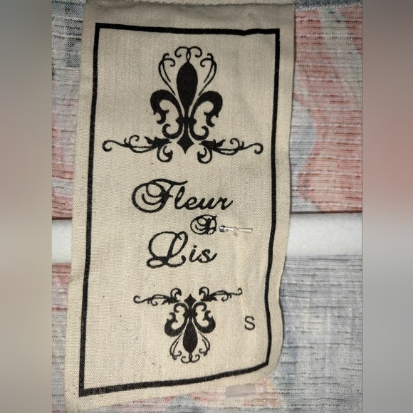 Fleur De Lis (Size S) Multicolored Textured Mix Media Lightweight Tunic Dress - Picture 2 of 10